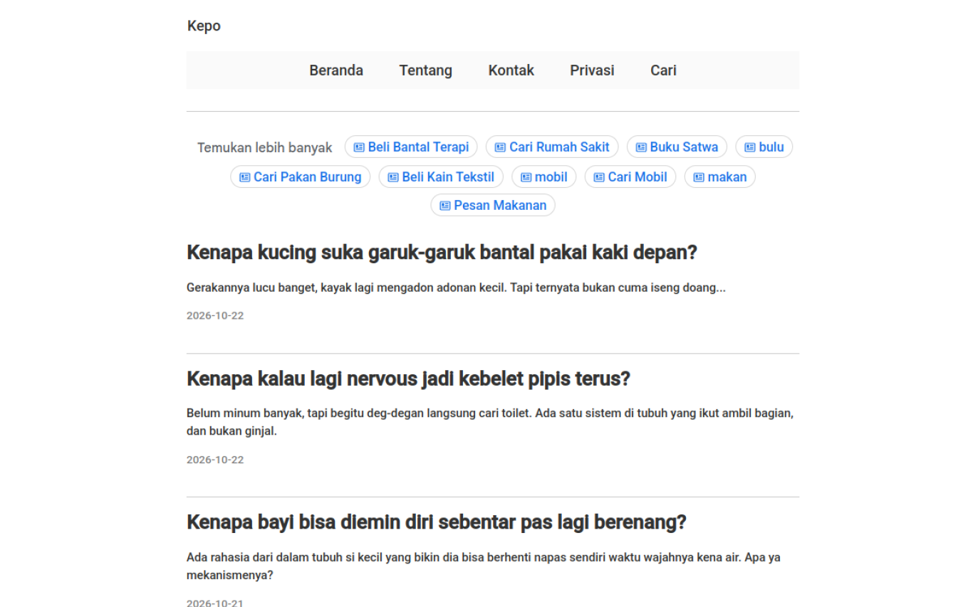 Screenshot Kepo
