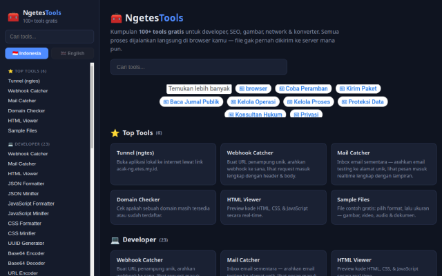 Screenshot NgetesTools